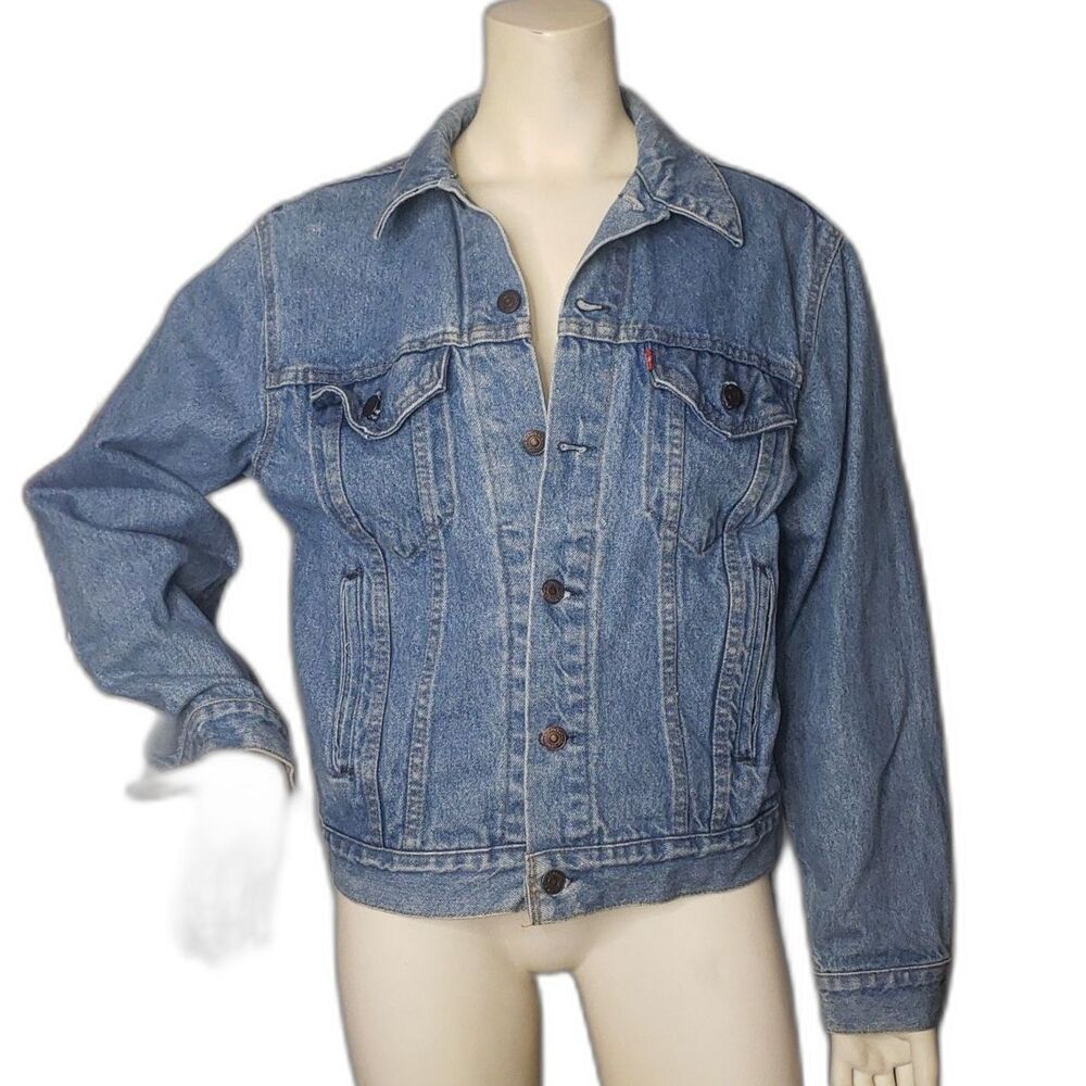 Vintage LEVIS Denim Jean Trucker Jacket Unisex Size 42